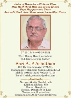 sad-demise-shri-a-p-achuthan-ad-times-of-india-mumbai-04-05-2021