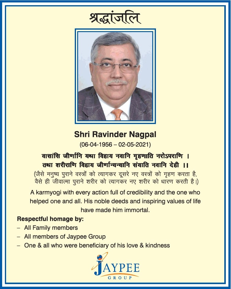 shradhanjali-shri-ravinder-nagpal-jaypee-group-ad-times-of-india-delhi-05-05-2021
