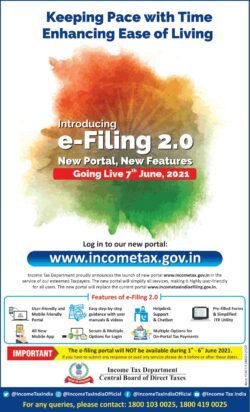 income-tax-department-central-board-of-taxes-introducing-e-filling-2-0-ad-times-of-india-mumbai-28-05-2021