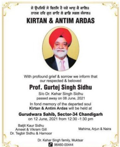 kirtan-and-antim-ardas-prof-gurtej-singh-sidhu-ad-tribune-chandigarh-11-06-2021