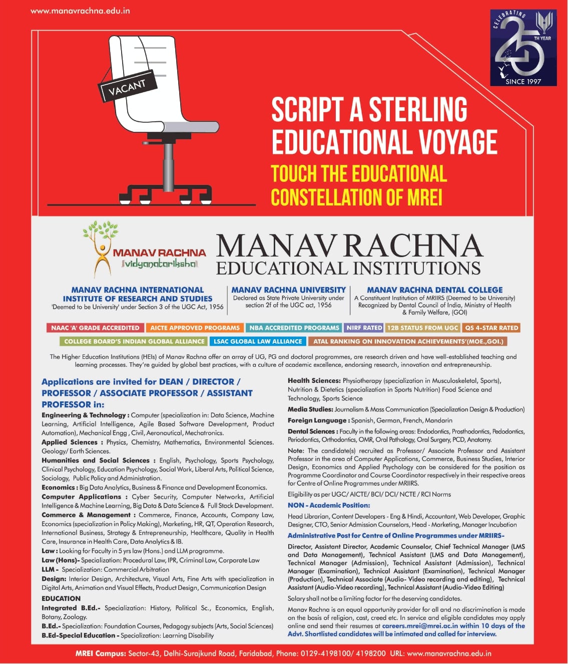 manav-rachna-educational-institutions-recruitment-ad-toi-delhi-30-6-2021