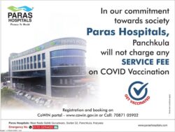 paras-hospitals-panchkula-no-charge-for-covid-vaccination-ad-tribune-chandigarh-18-06-2021