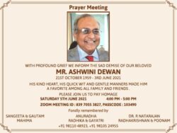 prayer-meeting-mr-ashwini-dewan-ad-times-of-india-delhi-05-06-2021