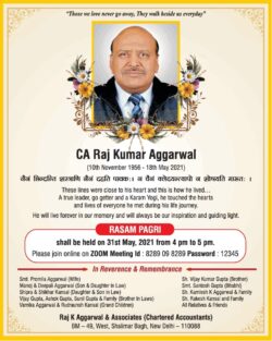 rasam-pagri-ca-raj-kumar-aggarwal-ad-times-of-india-delhi-30-05-2021