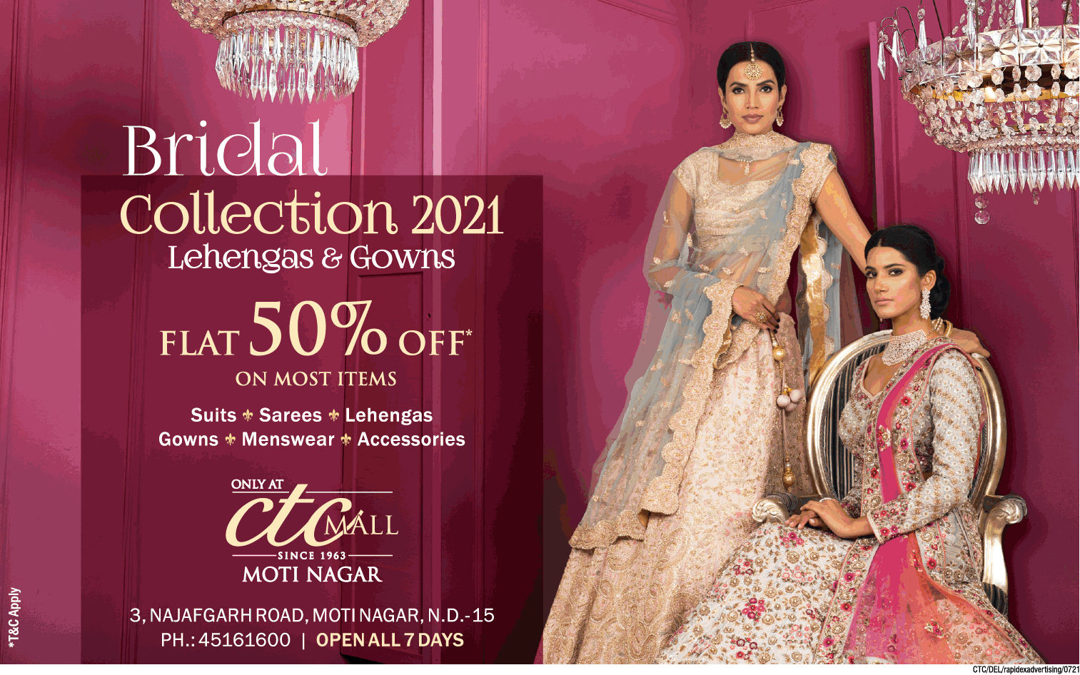ctc-mall-bridal-collection-2021-lehengas-&-gowns-flat-50%-off-ad-times-of-india-delhi-10-7-2021