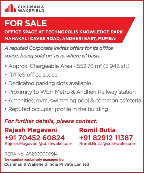 cushman-and-wakefield-for-sale-office-space-at-technopolis-knowleddge-park-mumbai-ad-times-of-india-mumbai-01-07-2021