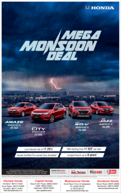honda-mega-monsoon-deal-on-all-honda-cars-ad-times-of-india-chennai-9-7-2021