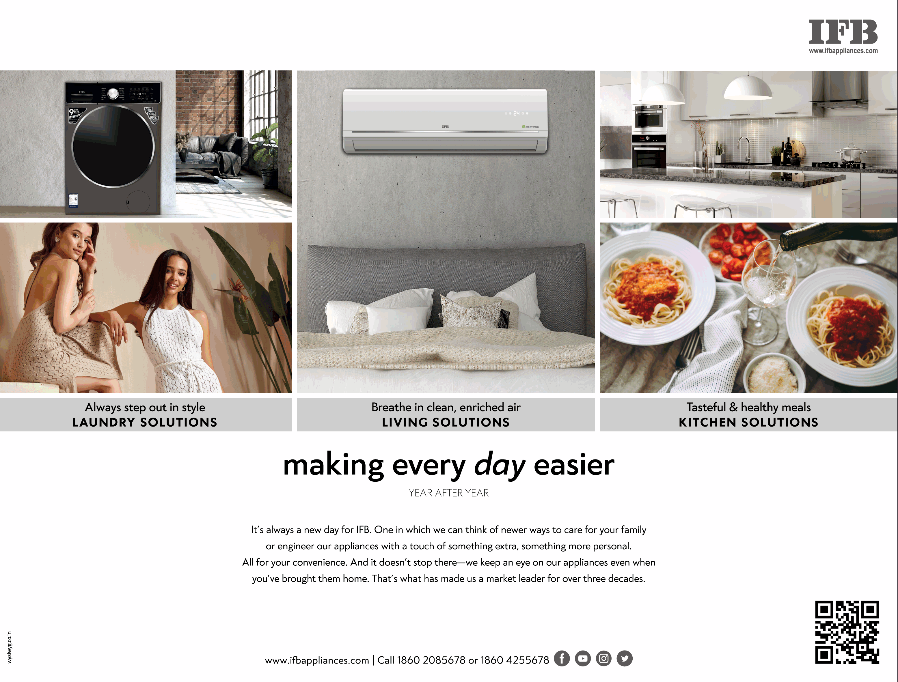 IFB Appliances Laundry Living Kitchen Solutions Making Every Day Easier Ad