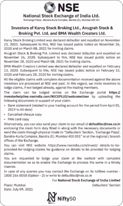 national-stock-exchange-defaulter-stock-brokers-notice-ad-times-of-india-bangalore-9-7-2021