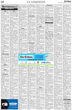 the-tribune-12-6-2021-matrimonial-wanted-bride-classified-paper
