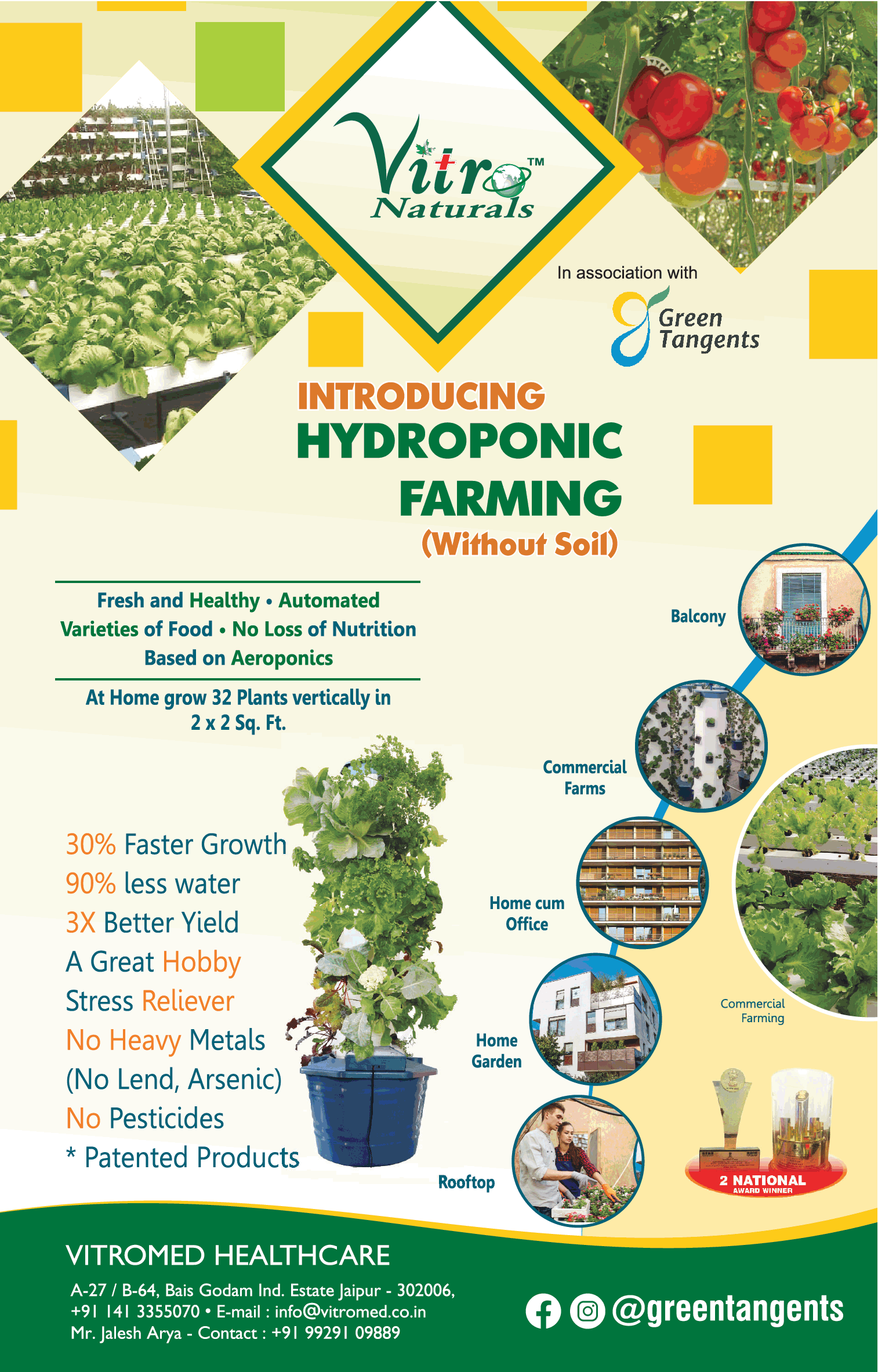 Vitro Naturals Introducing Hydroponic Farming Without Soil