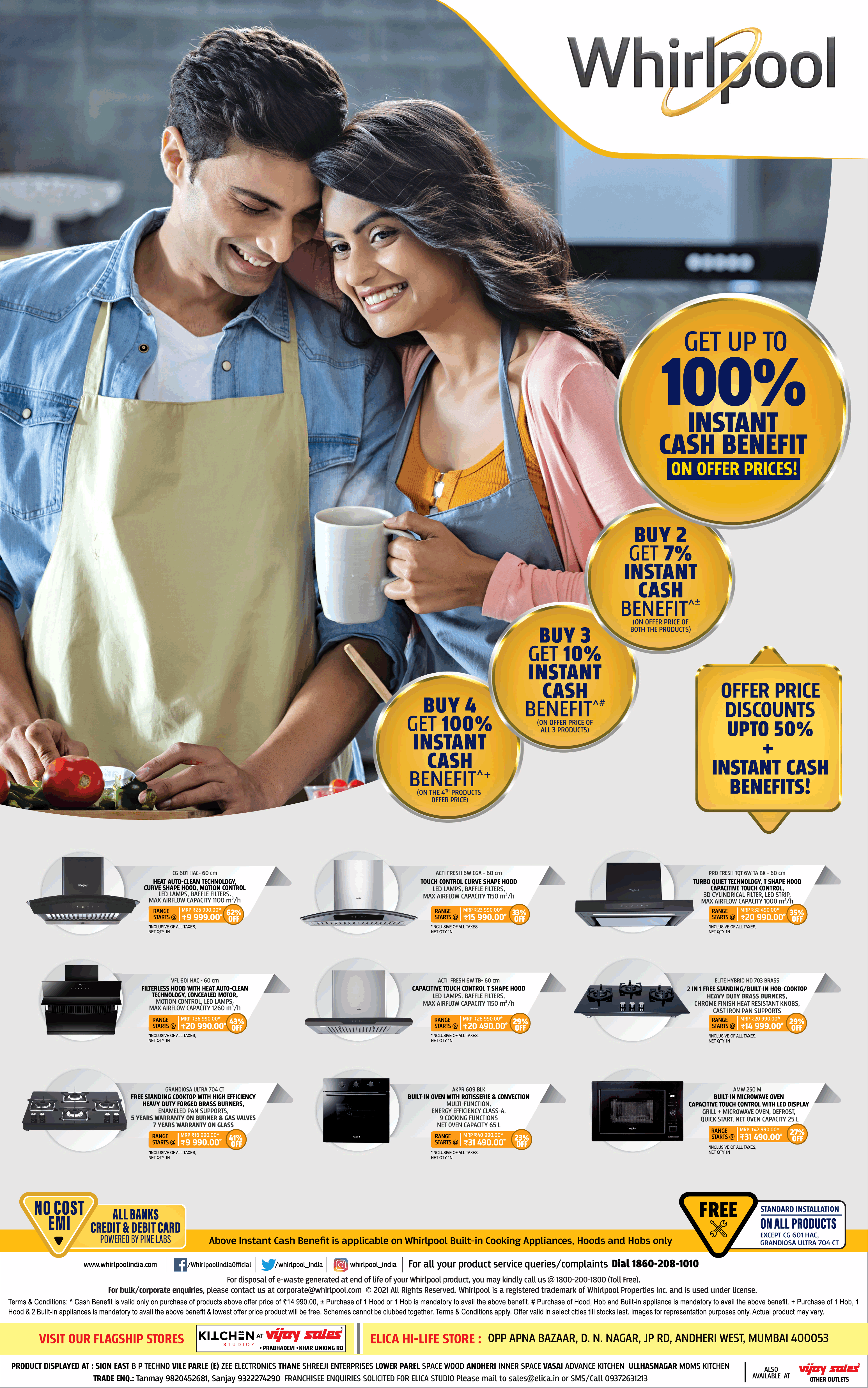 Whirlpool Chimneys Get Up To 100% Instant Cash Benefit On Offer Prices Ad Times Of India Mumbai 10-7-2021