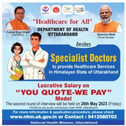 Healthcare-for-all-department-of-health-Uttarakhand-invites-specialist-doctors-lucrative-salary-on-you-quote-we-pay-model-ad-times-of-India-delhi-09-05-2023.jpg