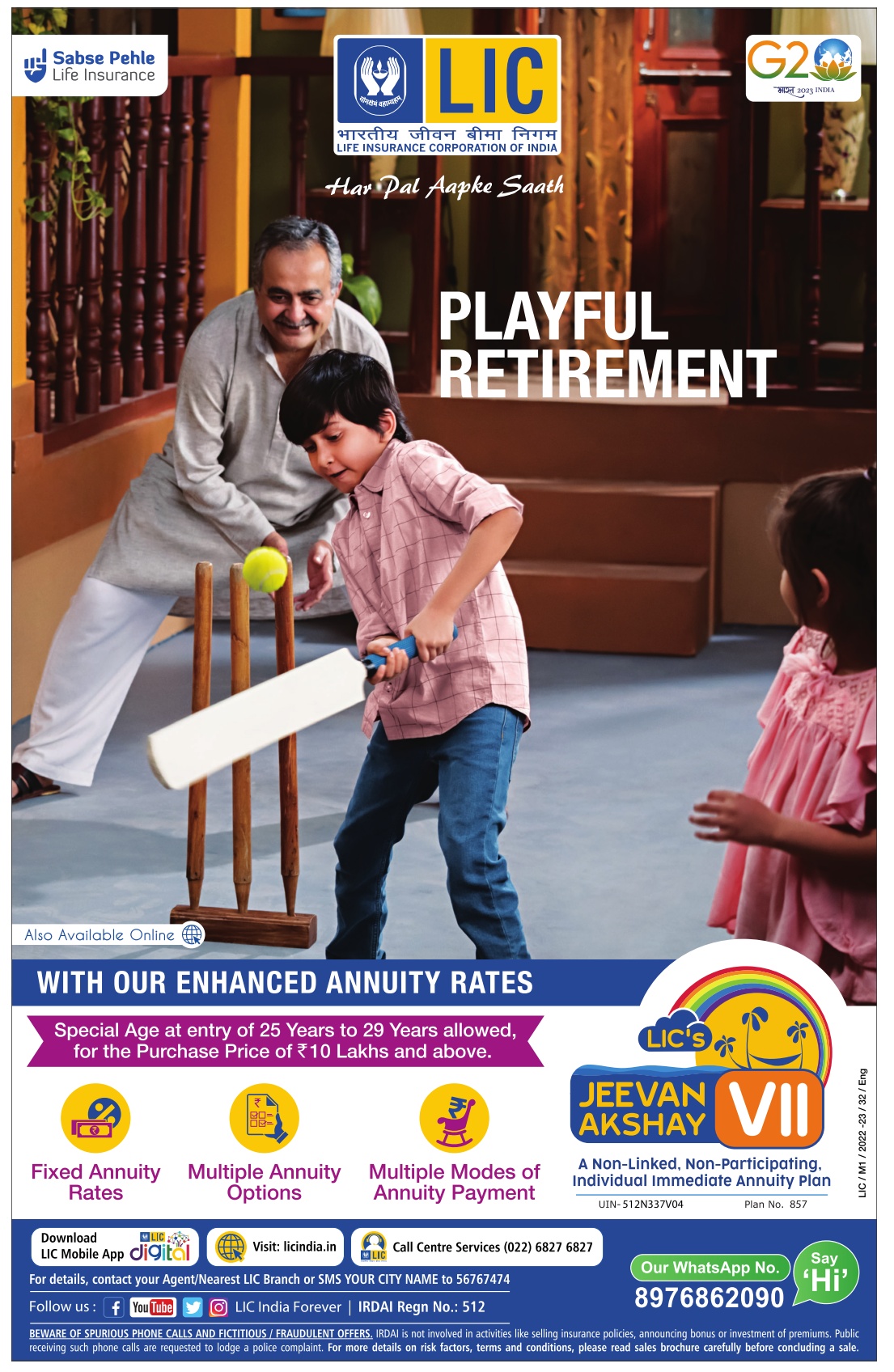 Lic-har-pal-aapke-saath-Jeevan-Akshay-VII-playful-retirement-with-our-enhanced-annuity-plan-ad-times-of-India-delhi-09-05-2023.jpg