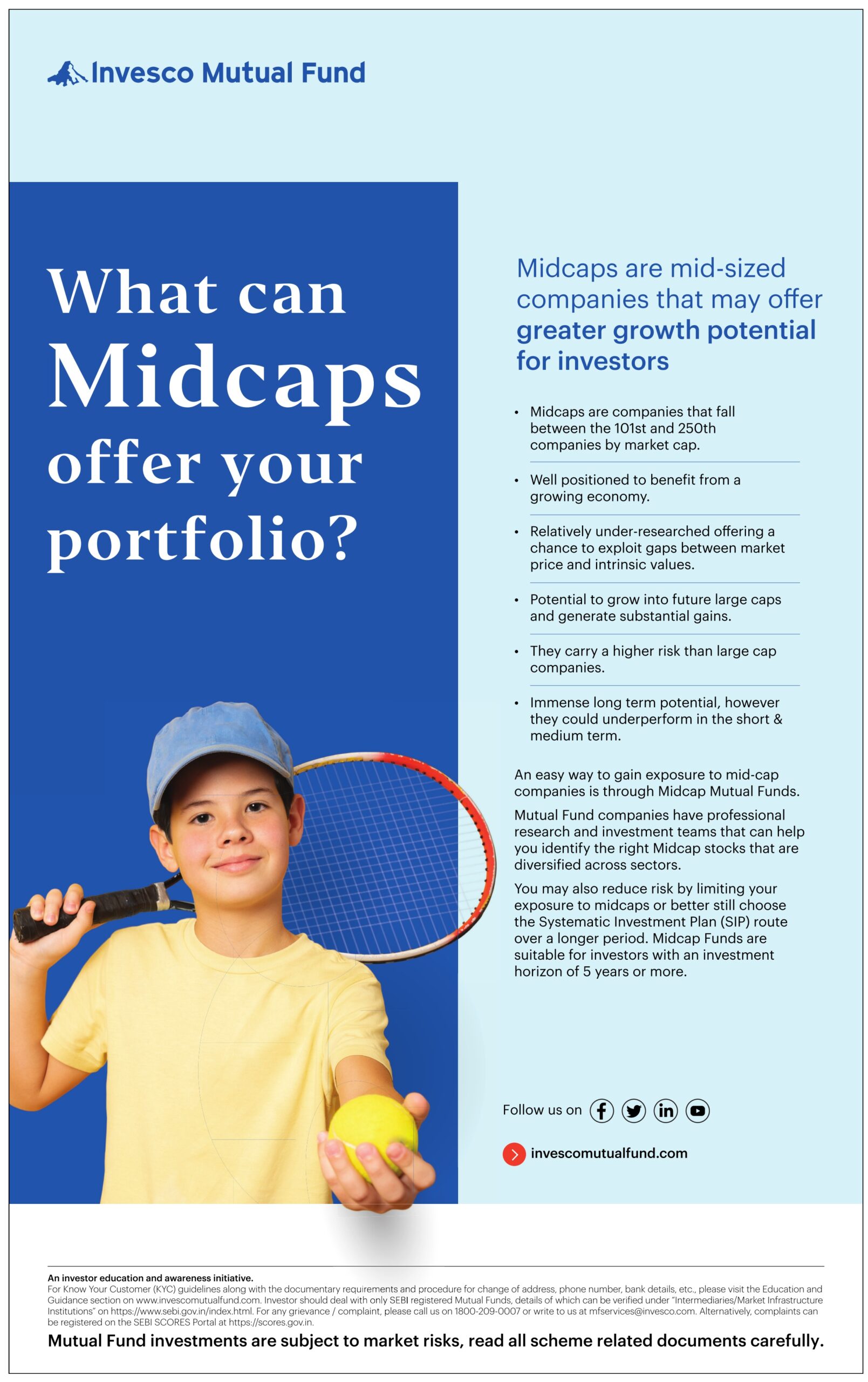 Invesco Mutual Fund What Can Midcaps Offer Your Portfolio Ad Advert 