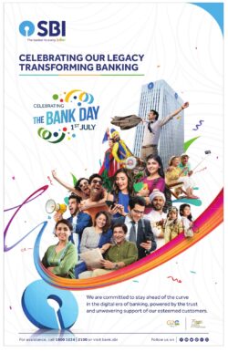 sbi-celebrating-the-bank-day--1st-july-celebrating-our-legacy-transforming-banking-ad-times-of-india-delhi-01-07-2023