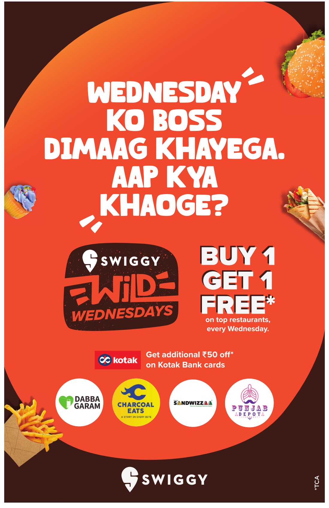 Swiggy Wednesday Ko Boss Dimaag Khayega Aap Kya Khaoge Ad Advert Gallery