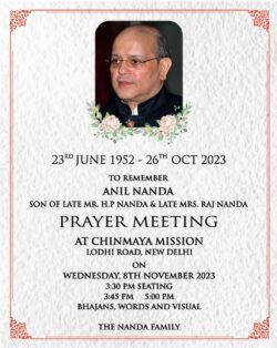anil-nanda-prayer-meeting-at-chimaya-mission-on-wednesday-08th-november-2023-ad-times-of-india-delhi-08-11-2023