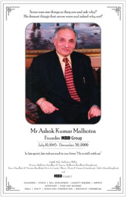 ashok-kumar-malhotra-founder-mbd-group-death-anniversary-ad-times-of-india-delhi-30-12-2023