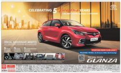 toyota glanza celebrating 5 awesome years special anniversary ad lokmat mumbai 13 06 2024
