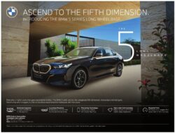 bmw 5 series ascend to the fifth dimension introducing long wheel base ad times of india chandigarh 30 07 2024