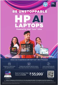 hp ai laptops be unstoppable powered by intel core ultra unlock new ai experiences ad times of india ahmedabad 18 07 2024
