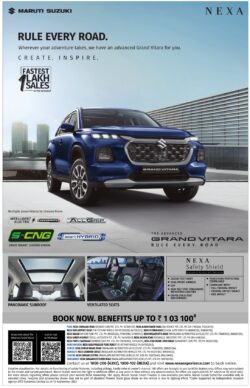 maruti suzuki nexa the advanced grand vitara rule every road ad times of india pune 31 07 2024