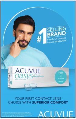 acuvue oasys 1 selling brand family of contact lenses worldwide ad times of india hyderabad 29 08 2024