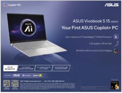 asus vivobook s15 s5507 first asus copilot pc qualcomm snapdragon x elite processor ad times of india hyderabad 13 08 2024