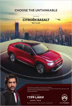 citroen basalt suv coupe choose the unthinkable redefine your drive ad times of india jaipur 12 08 2024