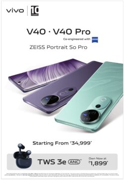 vivo 10years v40 v40 pro co engineered with zeiss portrait so pro tws 3e ad times of india hyderabad 19 08 2024