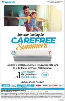 Daikin Superior Cooling For Carefree Summers Ad O Herald O Goa