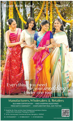 Mysore Saree Udyog Silk Mark Certification With Video Shopping Assistance Ad Deccan Chronicle Hyderabad