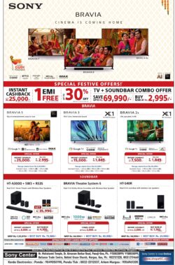 Sony Bravia - Bringing the Big Screen Home for Gudi Padwa Ad in OHeraldO